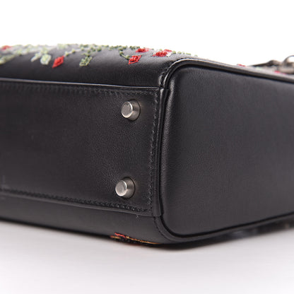Christian Dior Smooth Calfskin Embroidered Mini Lady Dior Black Multicolor 8 of 11