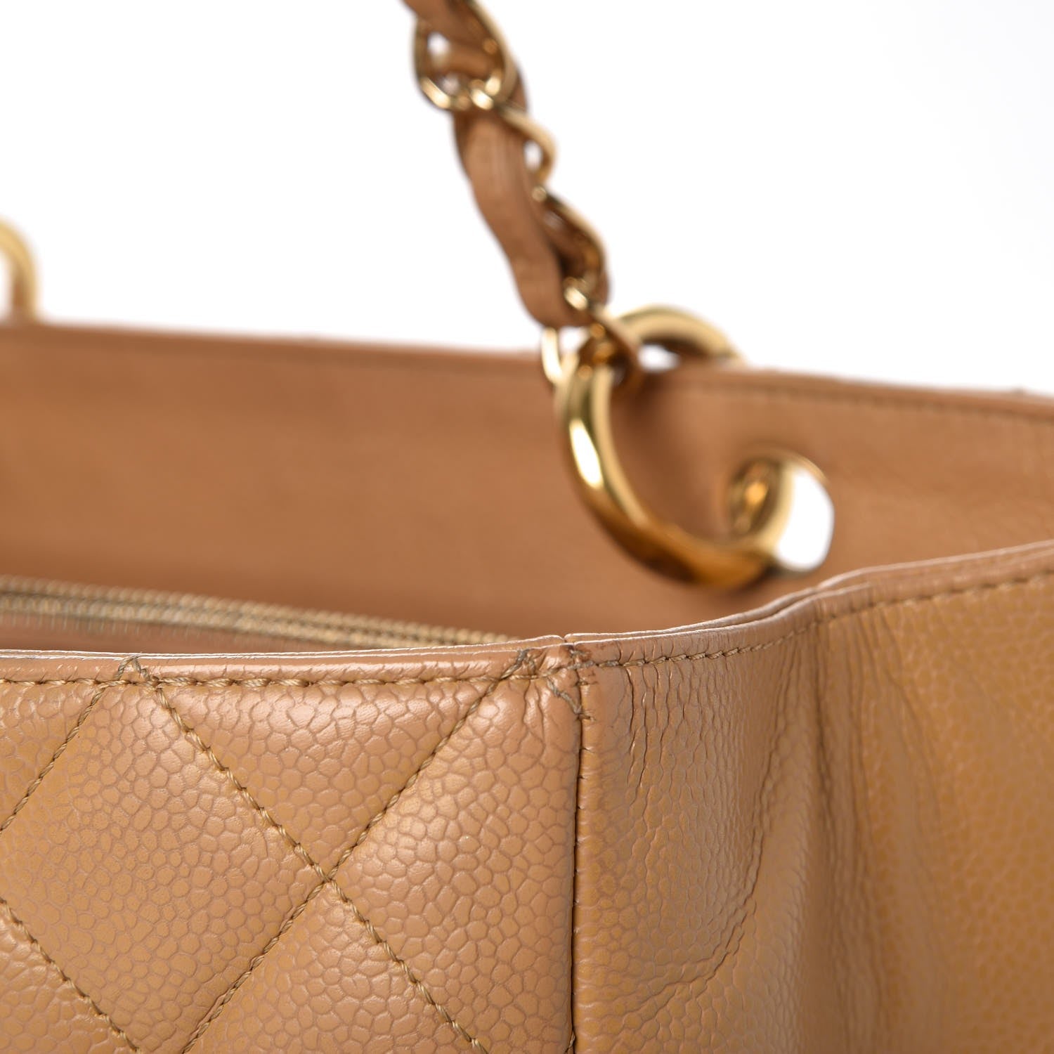 Chanel Caviar Quilted Grand Shopping Tote GST Beige 19 of 30