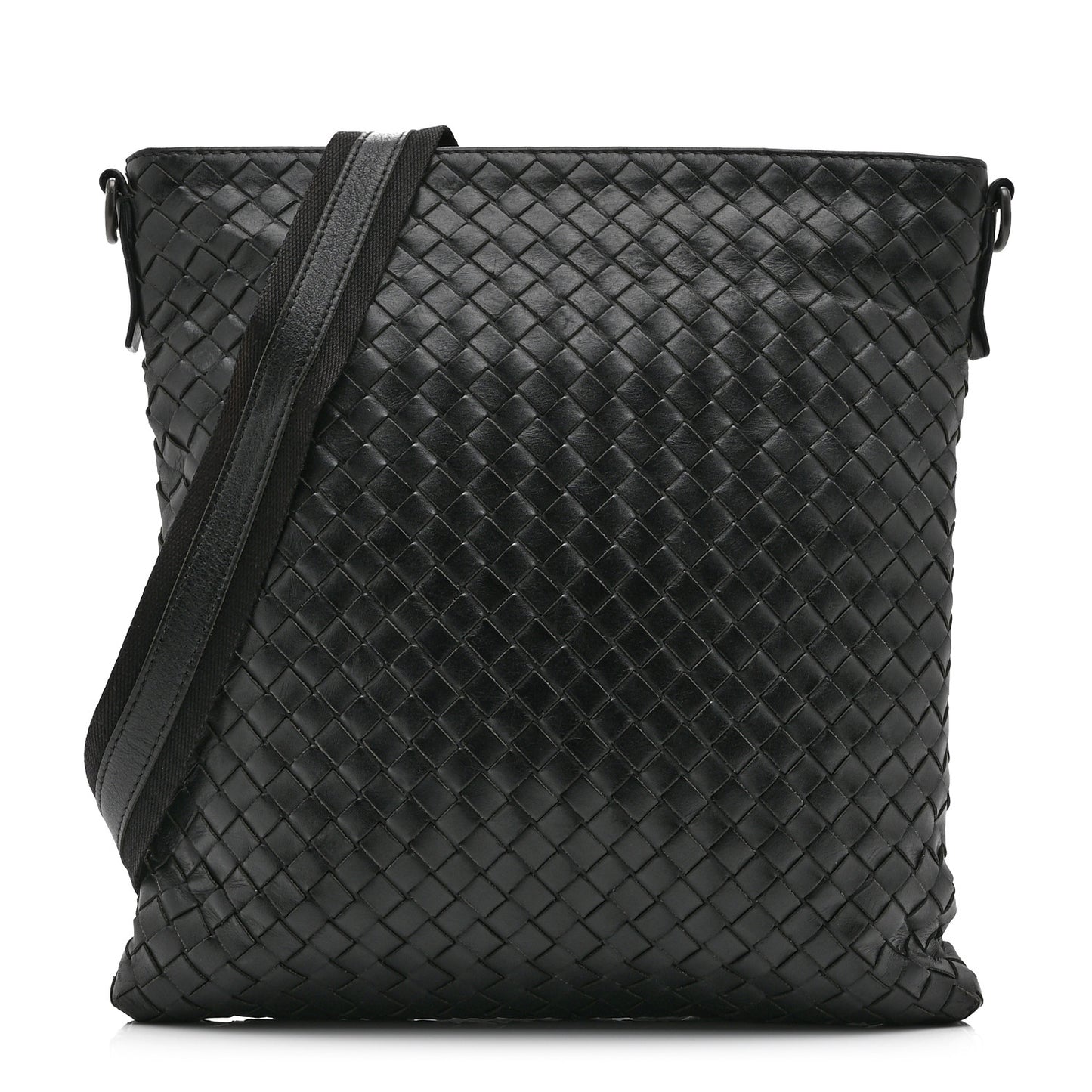 Nappa Intrecciato VN Crossbody Messenger Bag Black