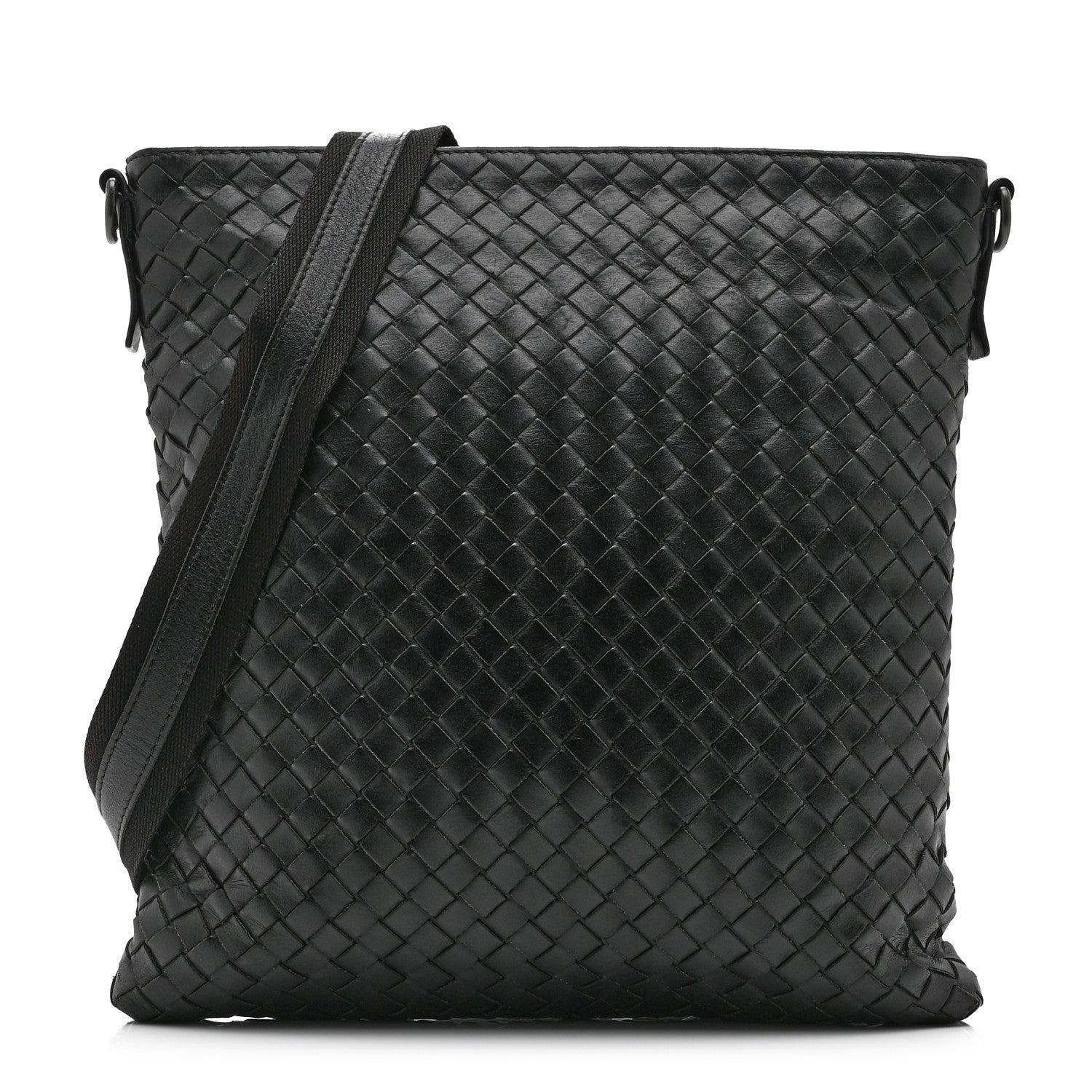 Bottega Veneta Nappa Intrecciato VN Crossbody Messenger Bag Black 1 of 12