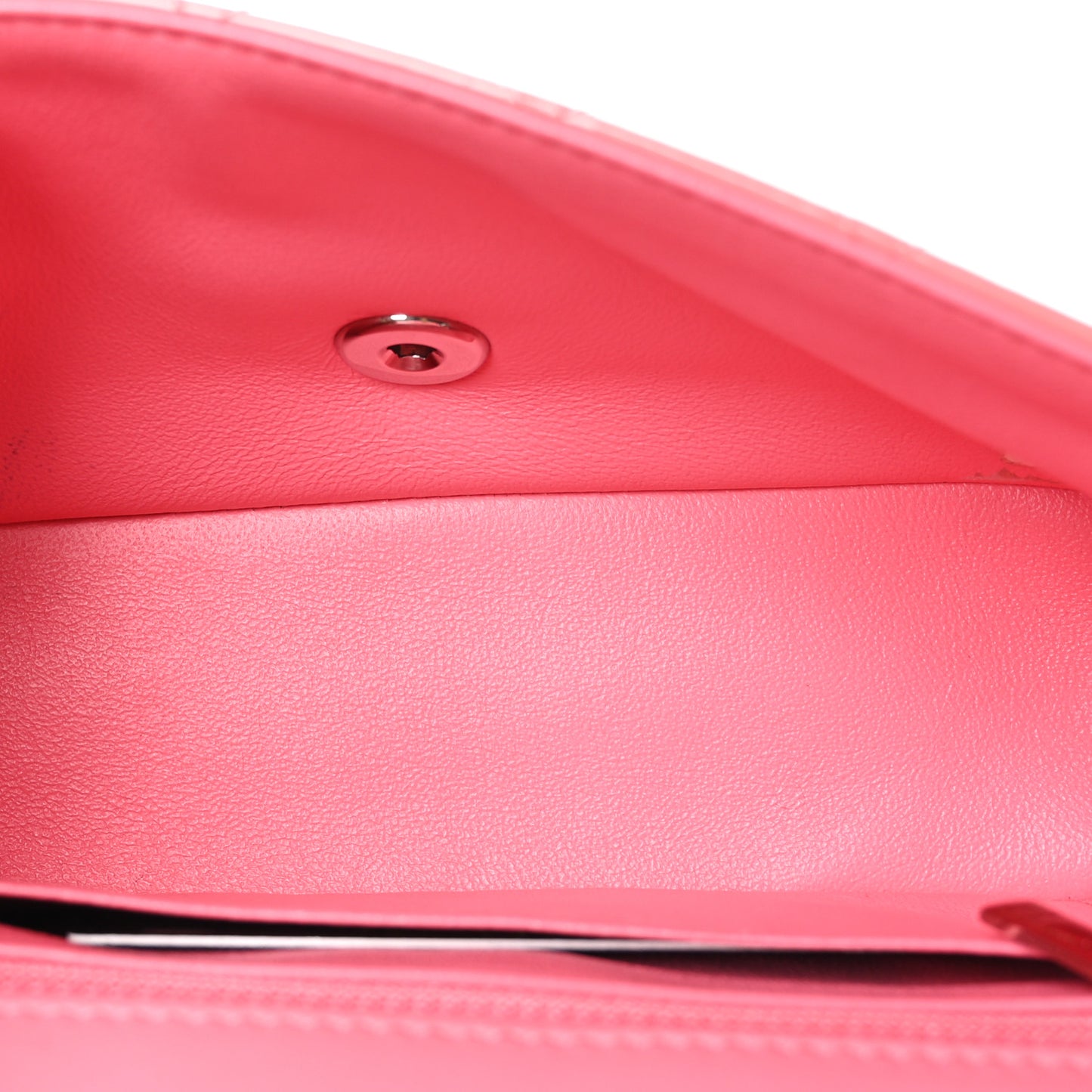 Patent Calfskin Quilted Mini Rectangular Flap Pink