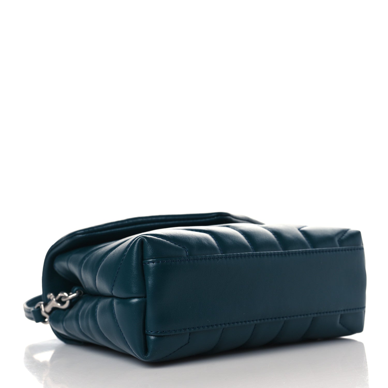 Saint Laurent Calfskin Y Quilted Monogram Toy Loulou Satchel Dark Turquoise 4 of 10