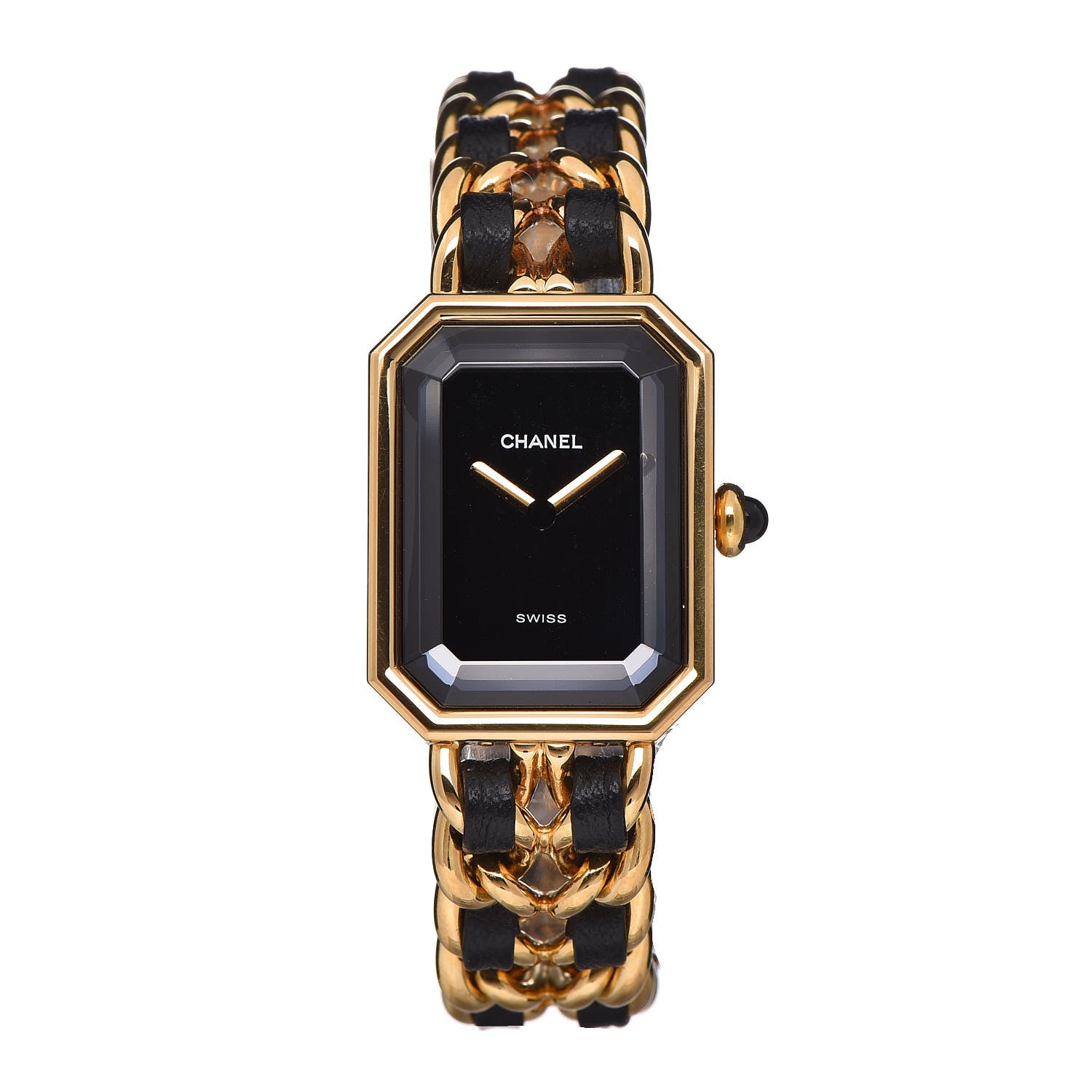 Chanel Stainless Steel Lambskin 20mm Chain Premiere Quartz Watch Gold L 1 of 6