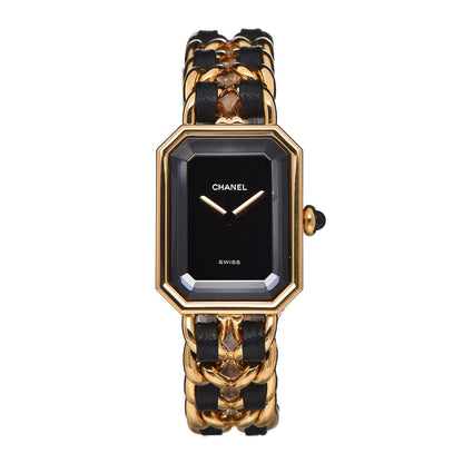 Chanel Stainless Steel Lambskin 20mm Chain Premiere Quartz Watch Gold L 1 of 6
