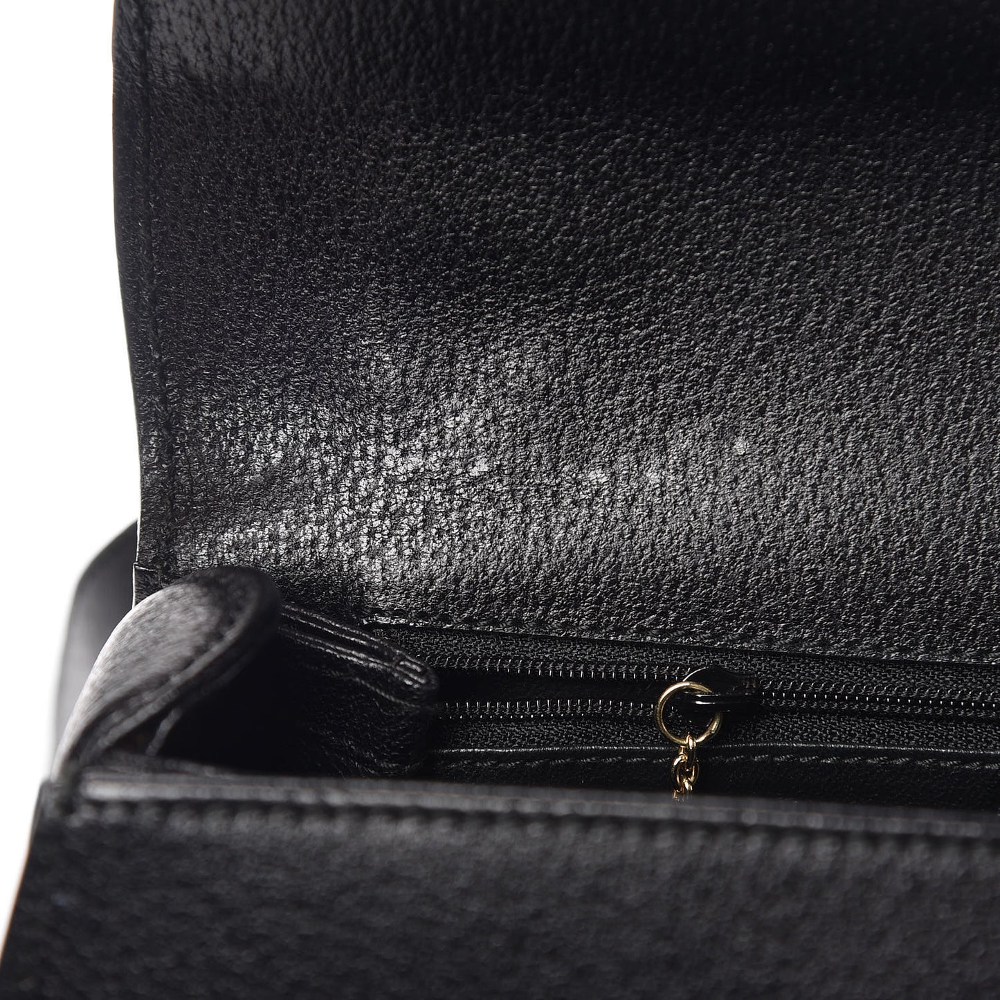 Calfskin Bamboo Top Handle Bag Black