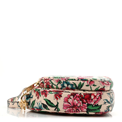 Gucci Calfskin Brit Roses Print Matelasse Diagonal Mini Interlocking G Heart Shoulder Bag Multicolor 4 of 12