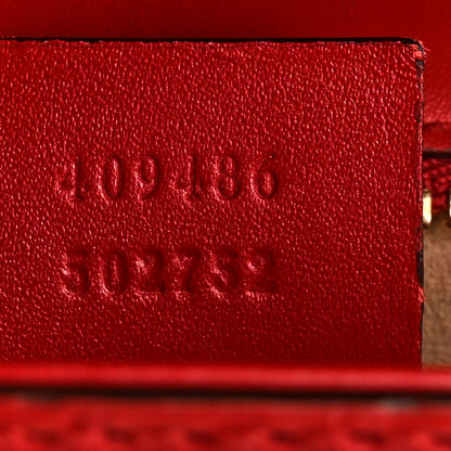 Gucci Guccissima Medium Padlock Shoulder Bag Hibiscus Red 7 of 12