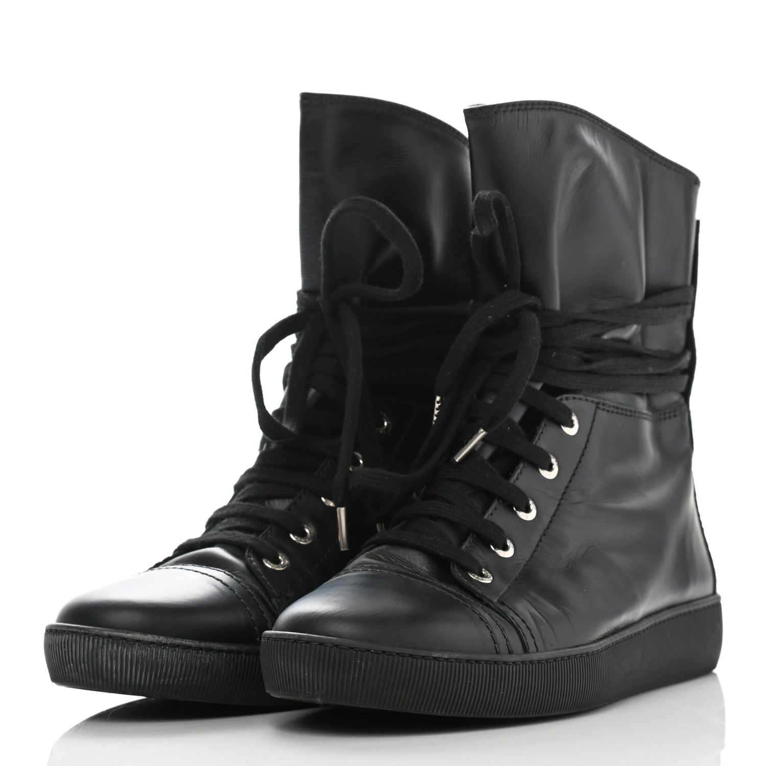 Chanel Lambskin Boots 38 Black 3 of 11
