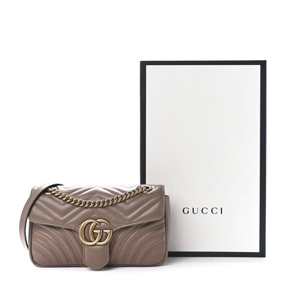 Gucci Calfskin Matelasse Small GG Marmont Shoulder Bag Porcelain Rose 13 of 13