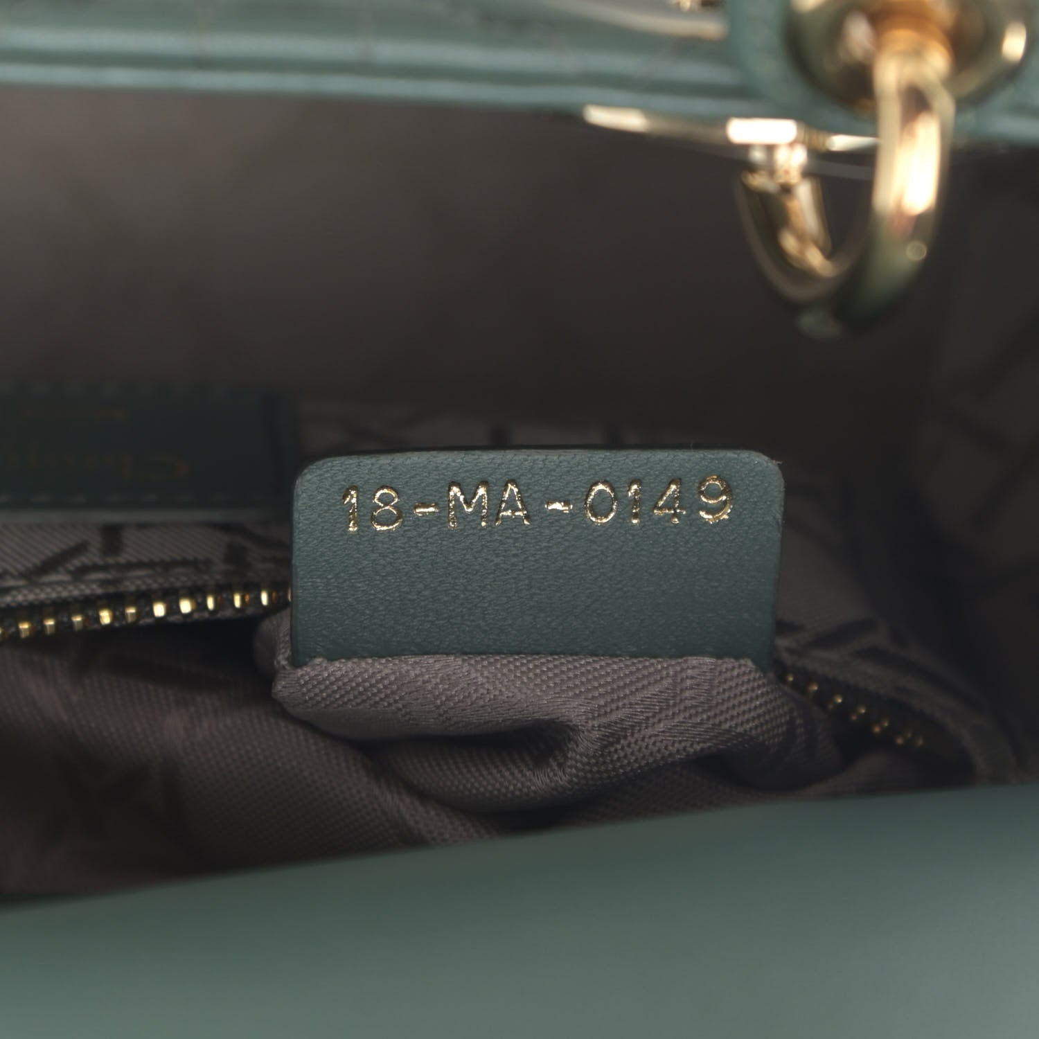 Christian Dior Lambskin Cannage Small My ABCDior Lady Dior Army Green 7 of 11