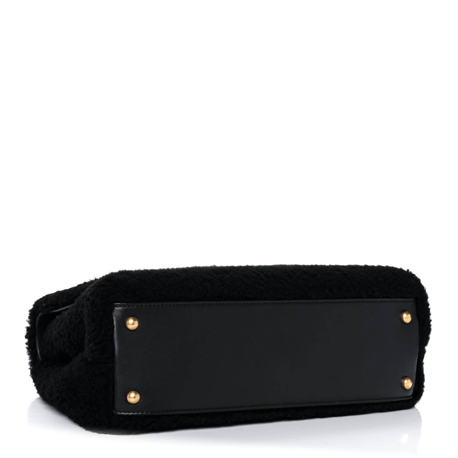 Chanel Shearling Lambskin Medium Coco Handle Flap Black 4 of 19