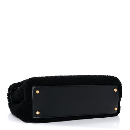 Chanel Shearling Lambskin Medium Coco Handle Flap Black 4 of 19