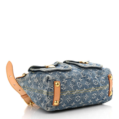 Louis Vuitton Monogram Denim Baggy PM Blue 4 of 12
