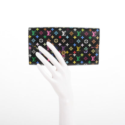 Louis Vuitton Monogram Multicolor Sarah Wallet NM Black Grenade 2 of 6