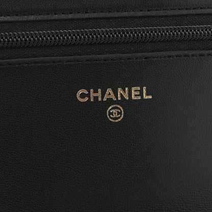 Chanel Lambskin Quilted Enamel Coco Casino Wallet On Chain WOC Black 6 of 12