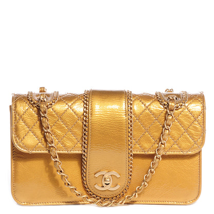 Chanel Patent Medium Madison Flap Gold 1 of 9