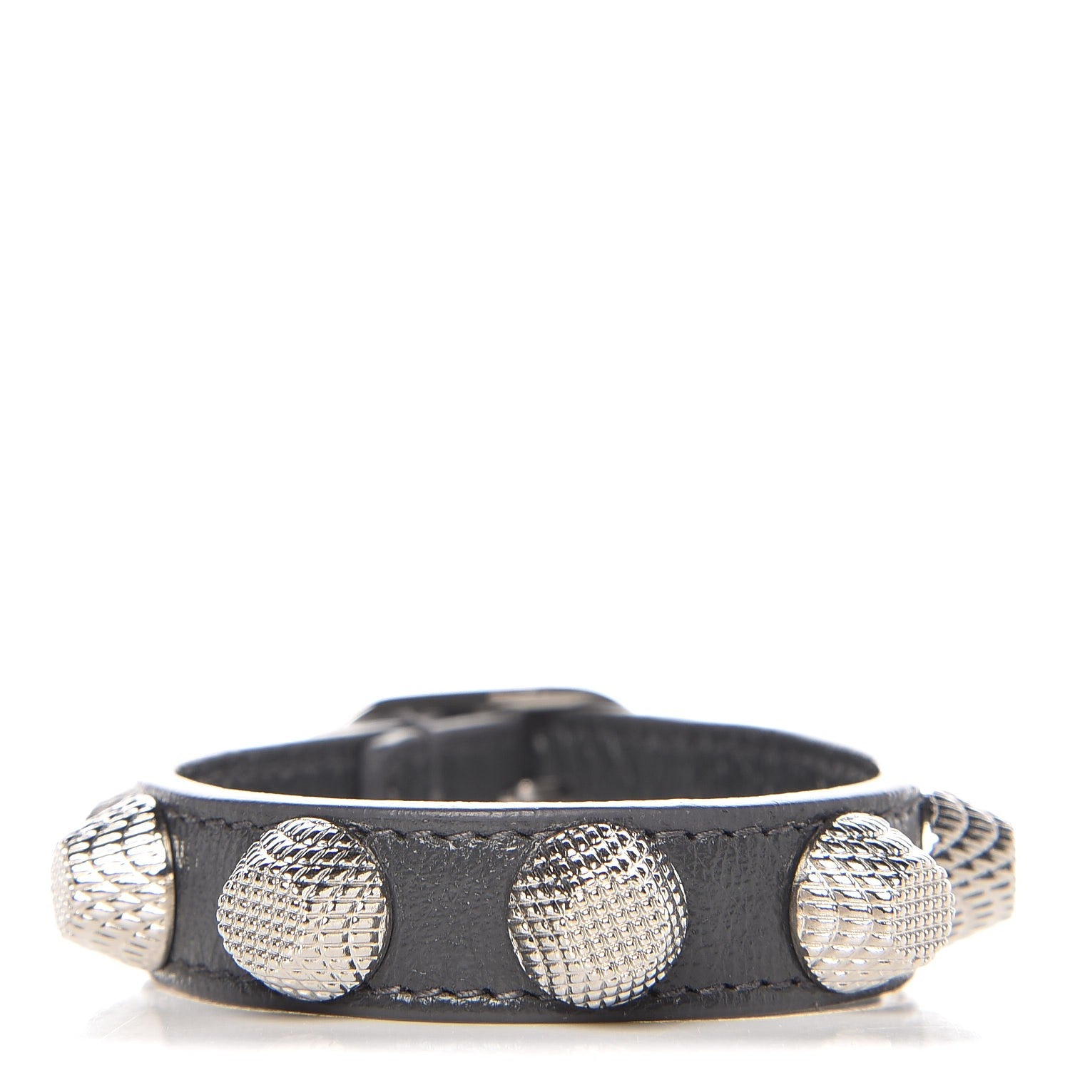 Balenciaga Agneau Giant 12 Silver Hardware Stud M Bracelet Gris Fossile 1 of 6