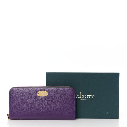 Mulberry Small Classic Grain Zip Around Long Wallet Amethyst 11 of 11