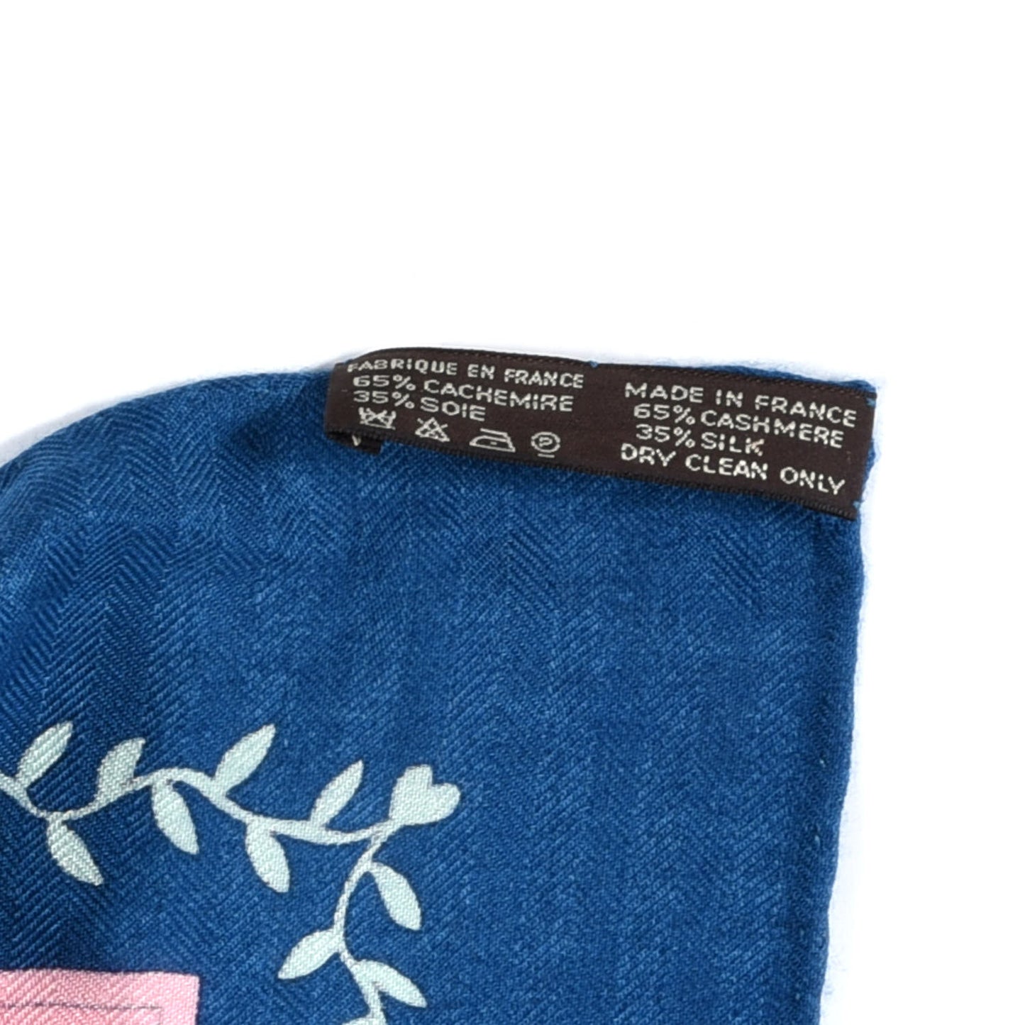 Cashmere Silk Aux Portes Du Palais Shawl 140 Bleu Turquoise Rose Pale