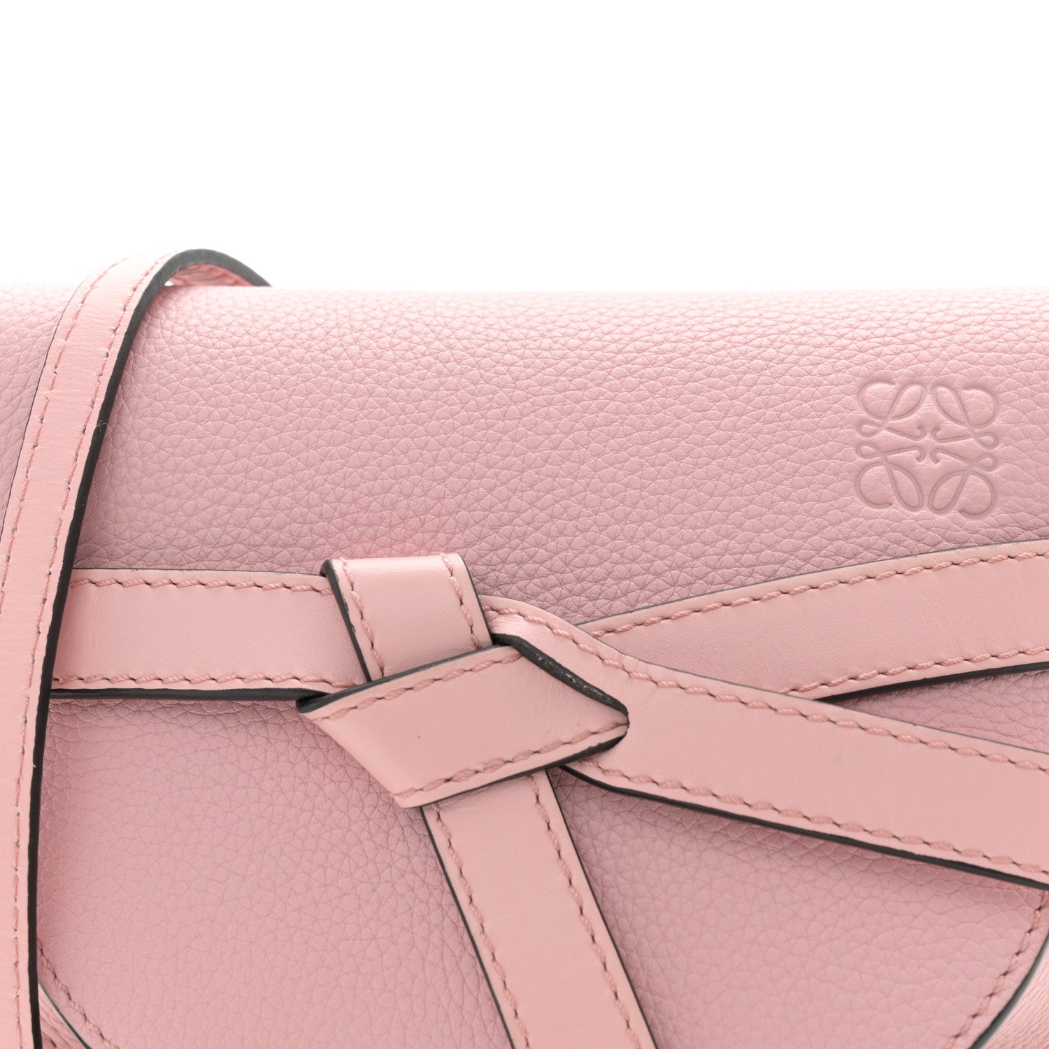 Loewe Grained Calfskin Mini Gate Crossbody Bag Pastel Pink 7 of 9