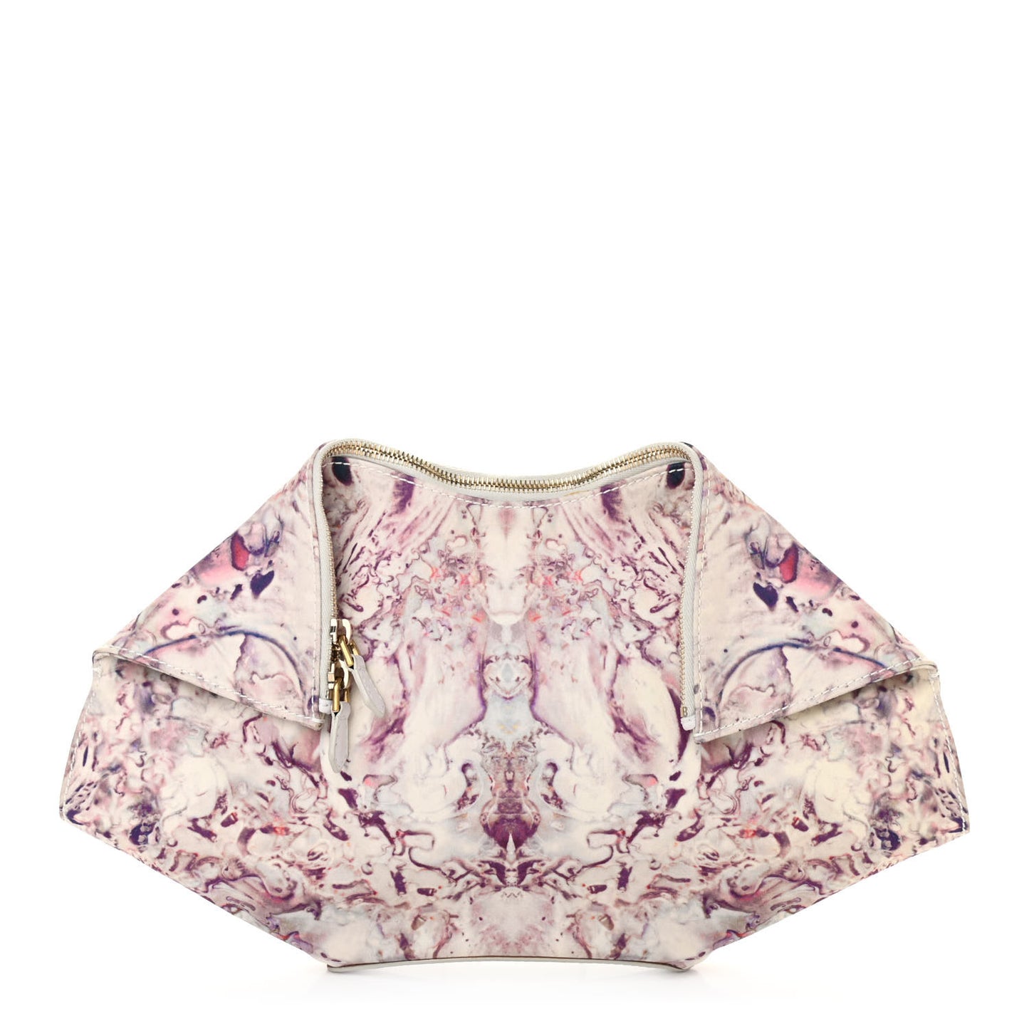 Silk Print De Manta Clutch Purple Blush