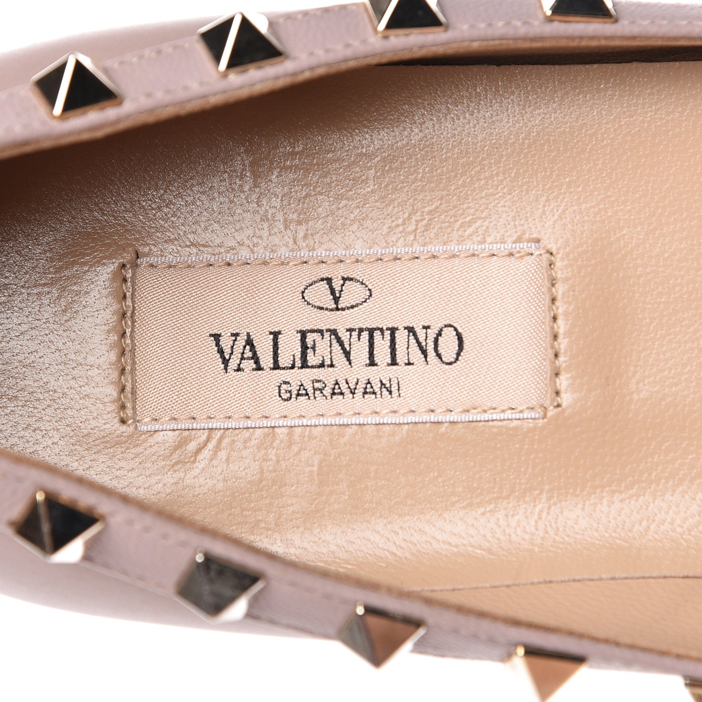 Nappa Rockstud Ballerina Flats 39 Poudre