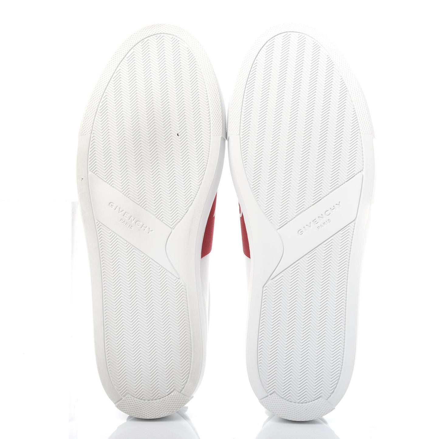 Calfskin Band Logo Urban Street Sneakers 39 White Red