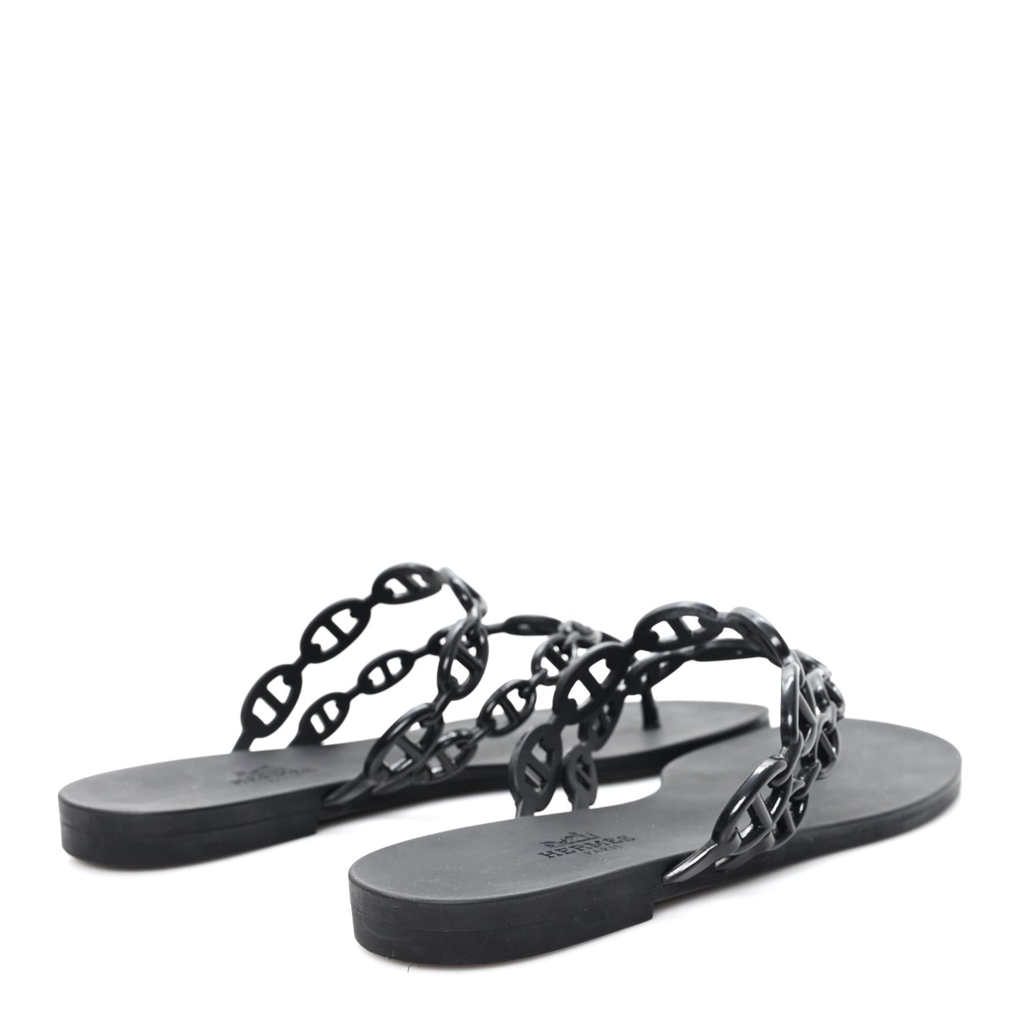 Rubber Chaine d'Ancre Island Sandals 38 Black