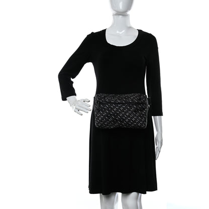 Versace Nylon Logo Belt Bag Black White 2 of 9