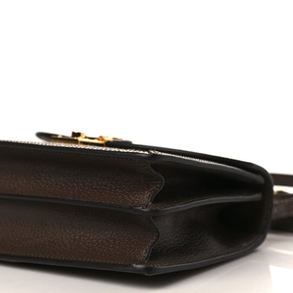 Gucci Monogram Jumbo GG Textured Dollar Calfskin Web Small Ophidia Padlock Top Handle Bag Camel Ebony New Acero 8 of 8
