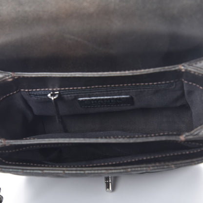 Chanel Metallic Goatskin Quilted Small Rock In Rome Flap Charcoal 5 of 8