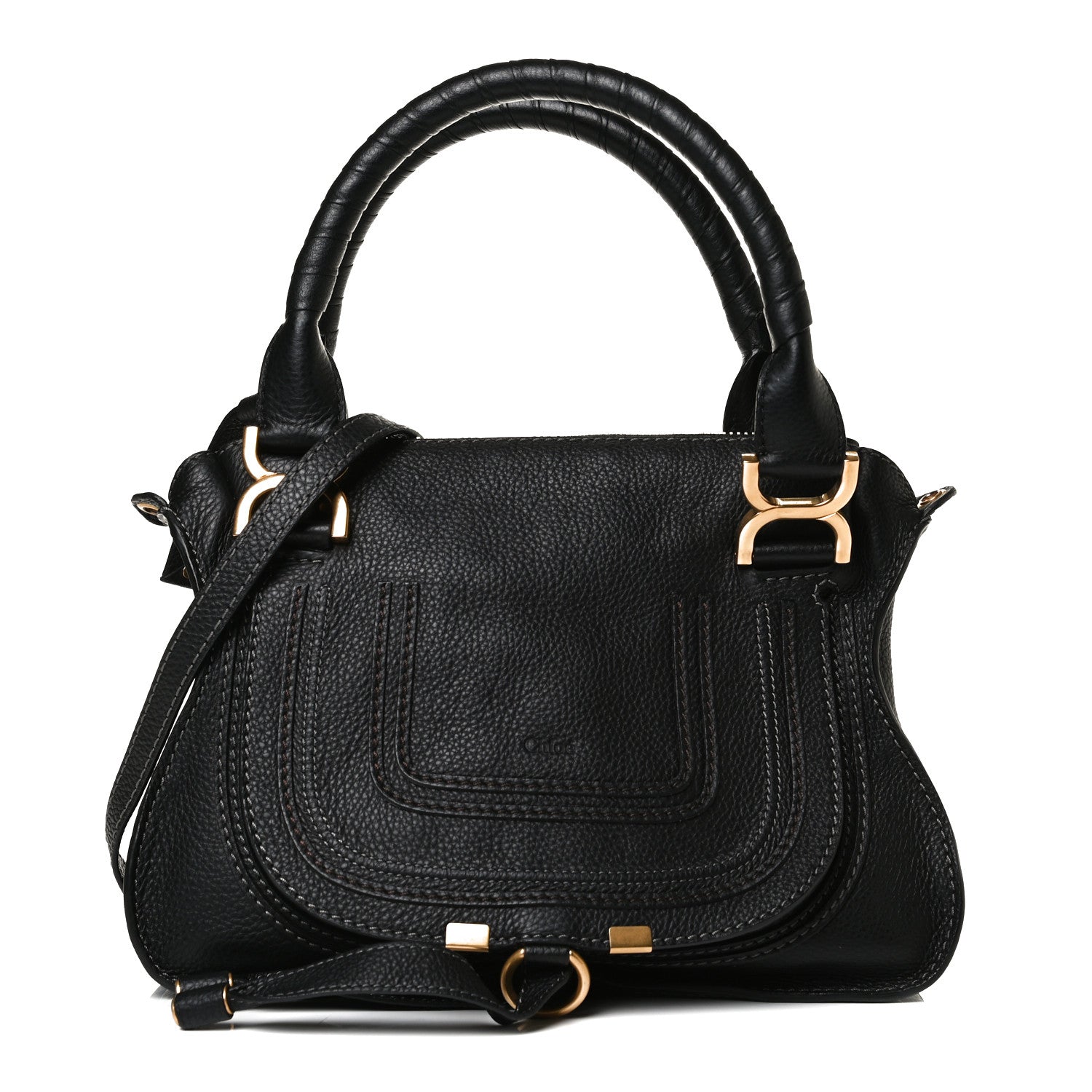 Chloe Calfskin Small Marcie Satchel Black 1 of 10