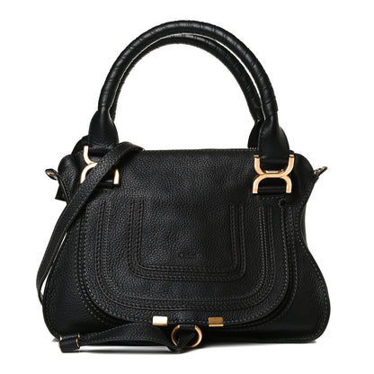 Chloe Calfskin Small Marcie Satchel Black 1 of 10