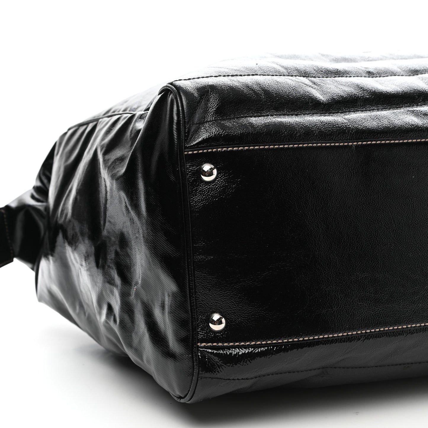Patent Interlocking GG Duffle Bag Black