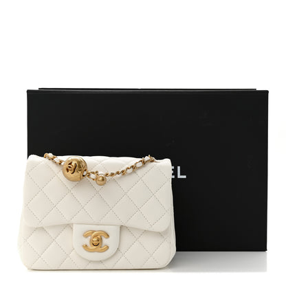 Chanel Lambskin Quilted Mini Pearl Crush Flap White 11 of 11