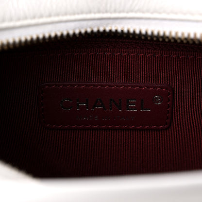 Chanel Aged Calfskin Quilted Small Gabrielle Hobo White 6 of 11