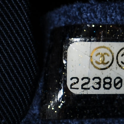 Chanel Tweed Denim Medium Boy Flap Navy Blue 7 of 7