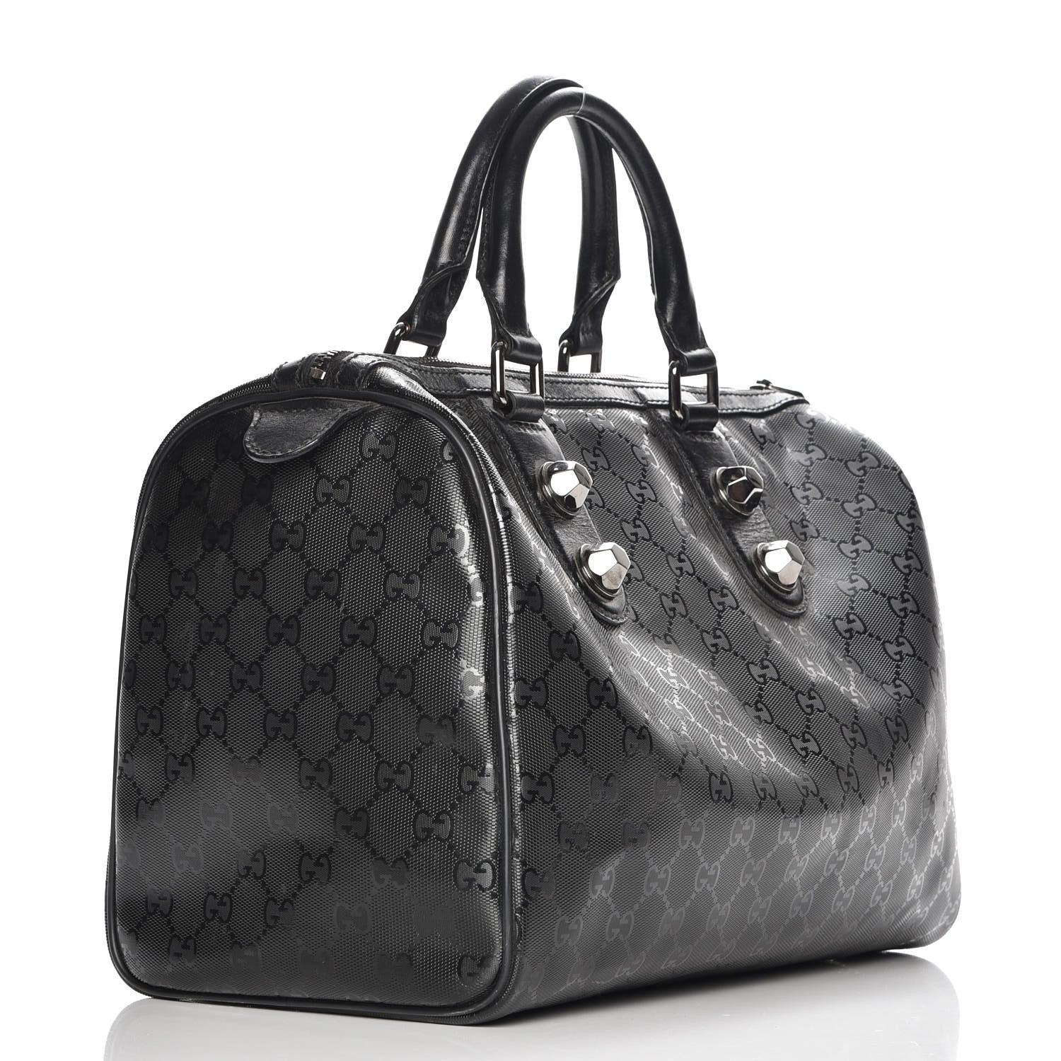 Gucci Imprime Monogram Medium Joy Stud Boston Black 3 of 9