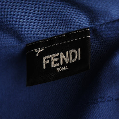 Fendi Vitello Elite Cuoio Monster Buggies Medium Roll Tote Black Multicolor Blue Cobalto 6 of 8