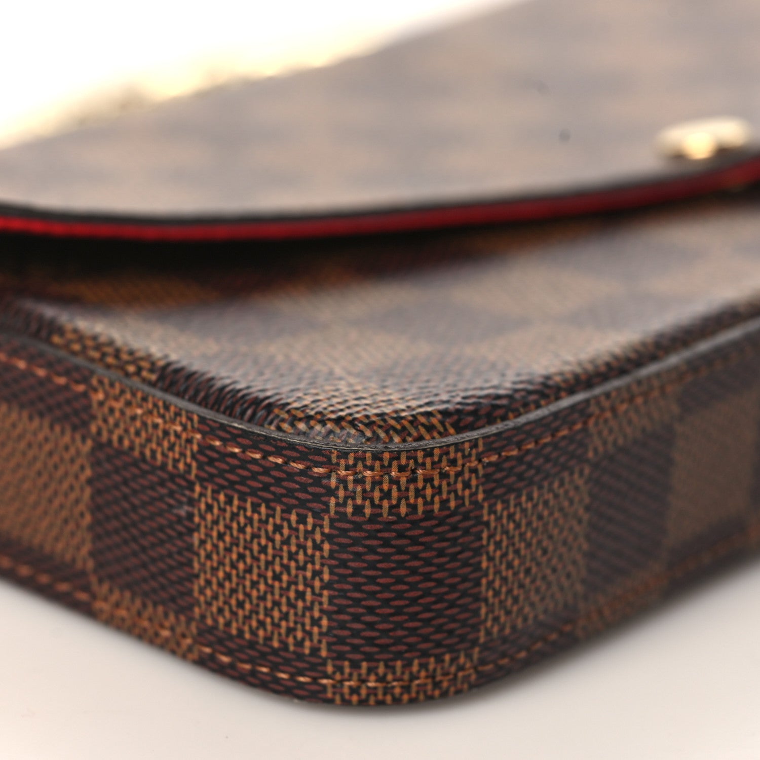 Louis Vuitton Damier Ebene Pochette Felicie Chain Wallet 8 of 9