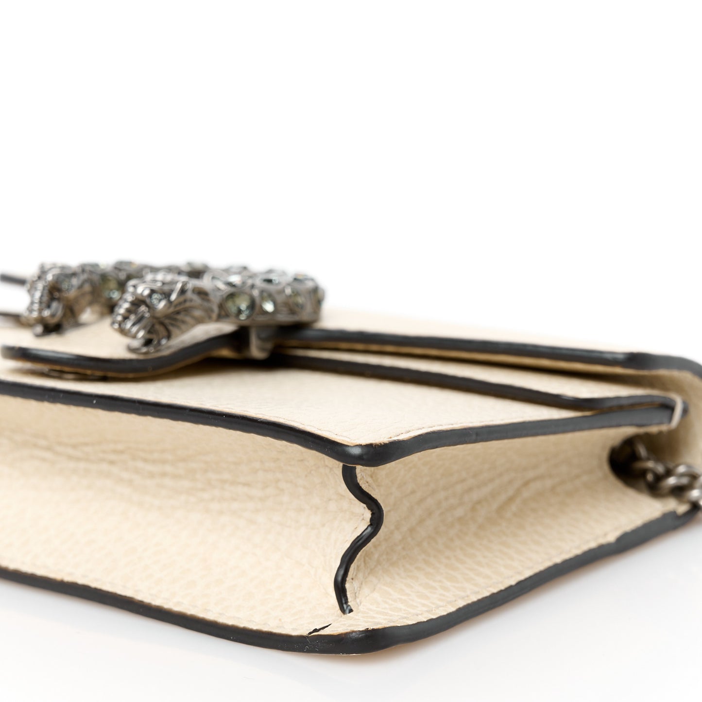 Dollar Calfskin Crystal Super Mini Dionysus Shoulder Bag Mystic White Black Diamond
