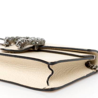 Gucci Dollar Calfskin Crystal Super Mini Dionysus Shoulder Bag Mystic White Black Diamond 10 of 10