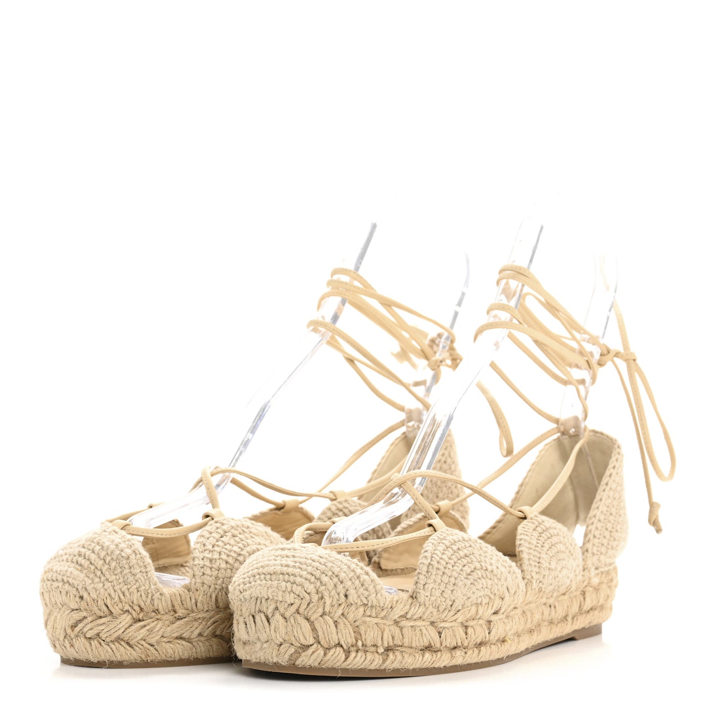 Raffia Paula's Ibiza Strappy Solar Espadrille Sandals 38 Natural