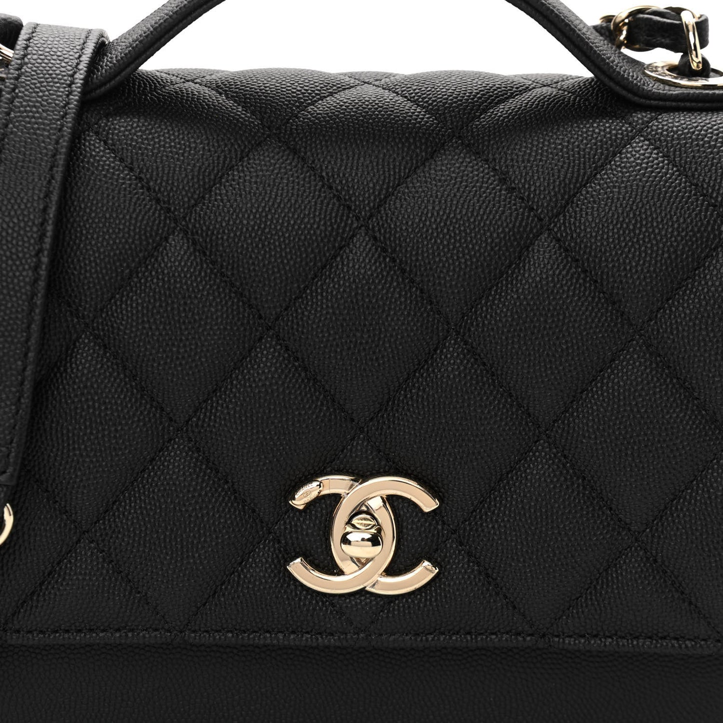 Caviar Quilted Medium Business Affinity Flap Black