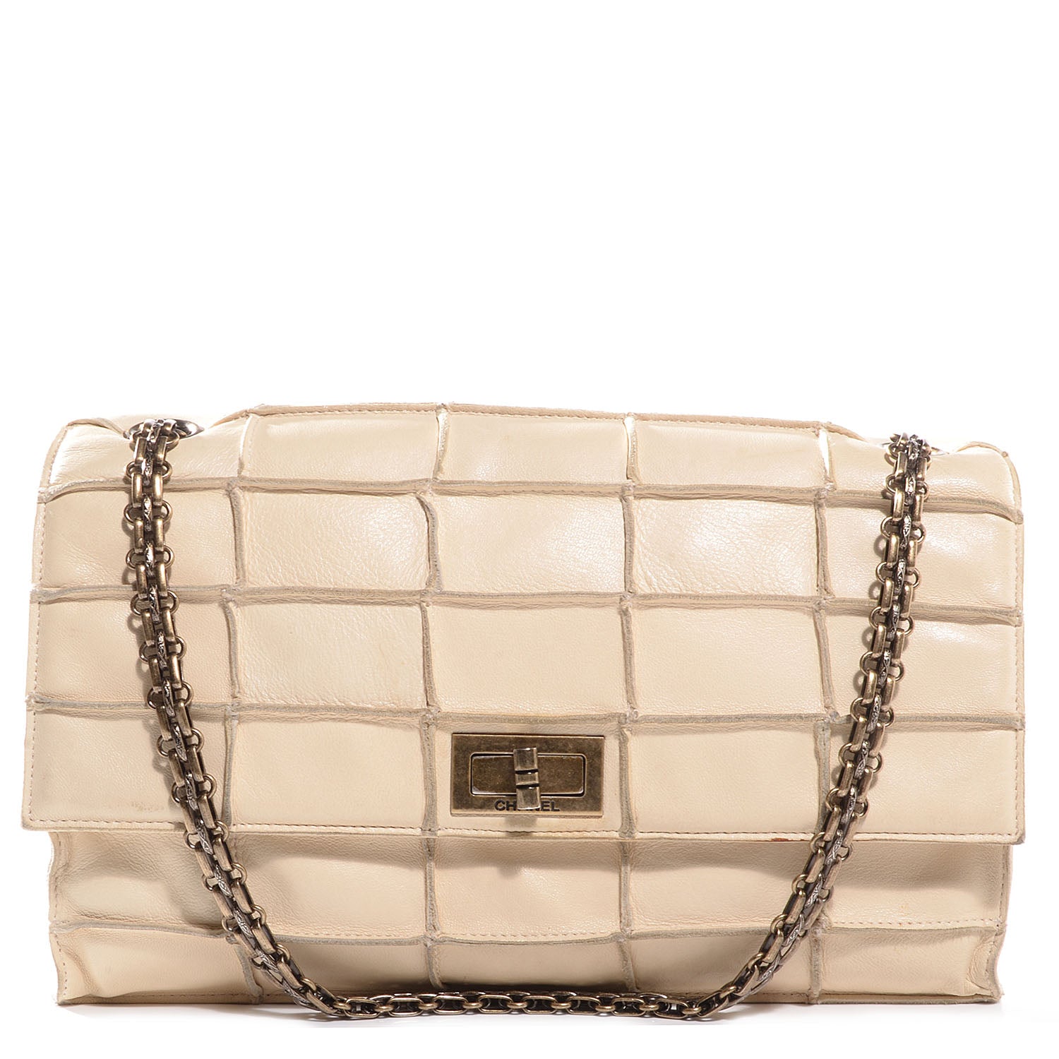 Chanel Lambskin Patchwork Mademoiselle Medium Flap Light Beige 1 of 8