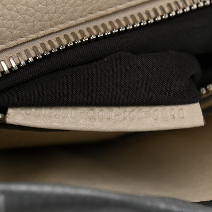 Fendi Cuoio Romano Selleria Bi-Color Medium Peekaboo Iconic Satchel Asfalto Latte 8 of 11
