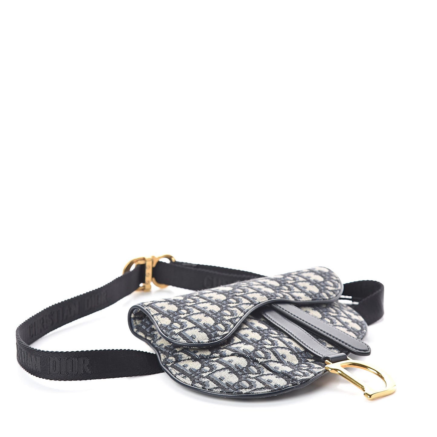 Oblique Saddle Belt Bag Blue