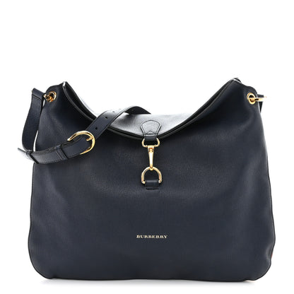 Burberry Derby Calfskin House Check Cornwall Hobo Ink Blue 1 of 18