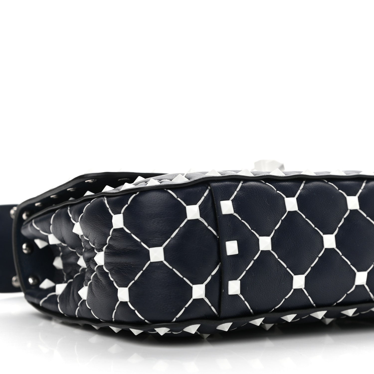 Valentino Garavani Nappa Small Free Rockstud Spike Shoulder Bag Marine 7 of 9