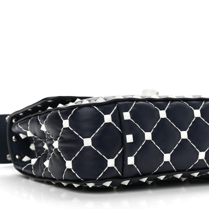 Valentino Garavani Nappa Small Free Rockstud Spike Shoulder Bag Marine 7 of 9